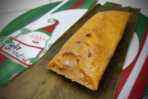 plato con una hallaca andina